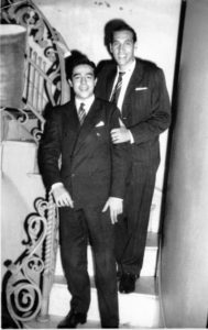 Roberto Dumas (arriba) y Julio Castel - Carnaval marzo 1960 en Cine Real, organizó Británica F.C.